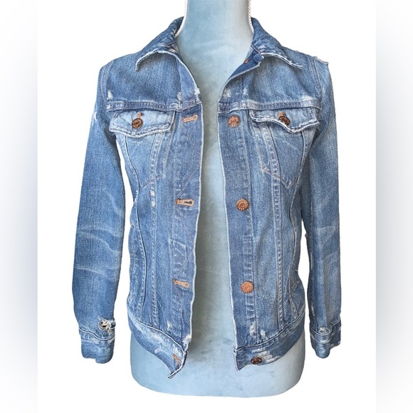 Madewell The Jean Jacket Distressed Size XS - Picture 3 of 12